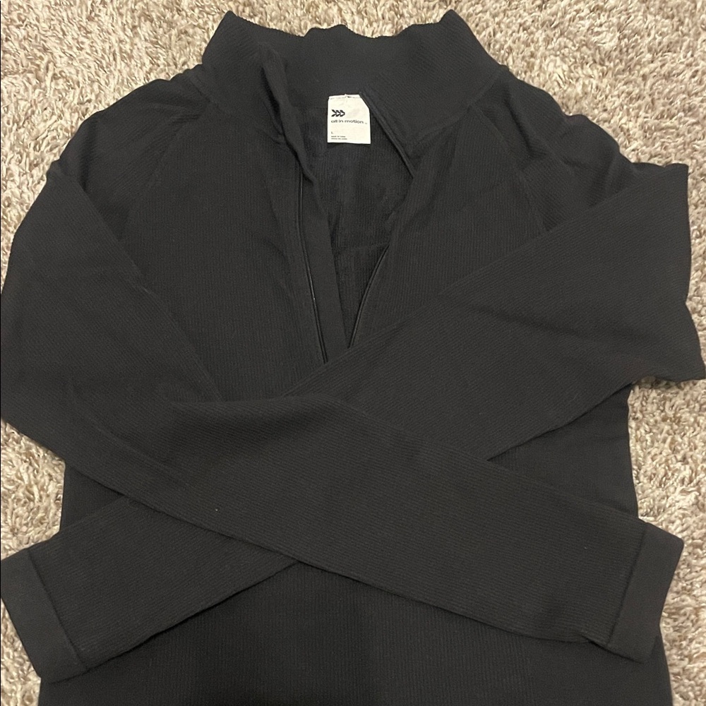 All in Motion Black quarter zip new